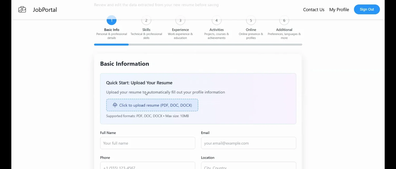 Recruitment platform candidate-matching workflow frame